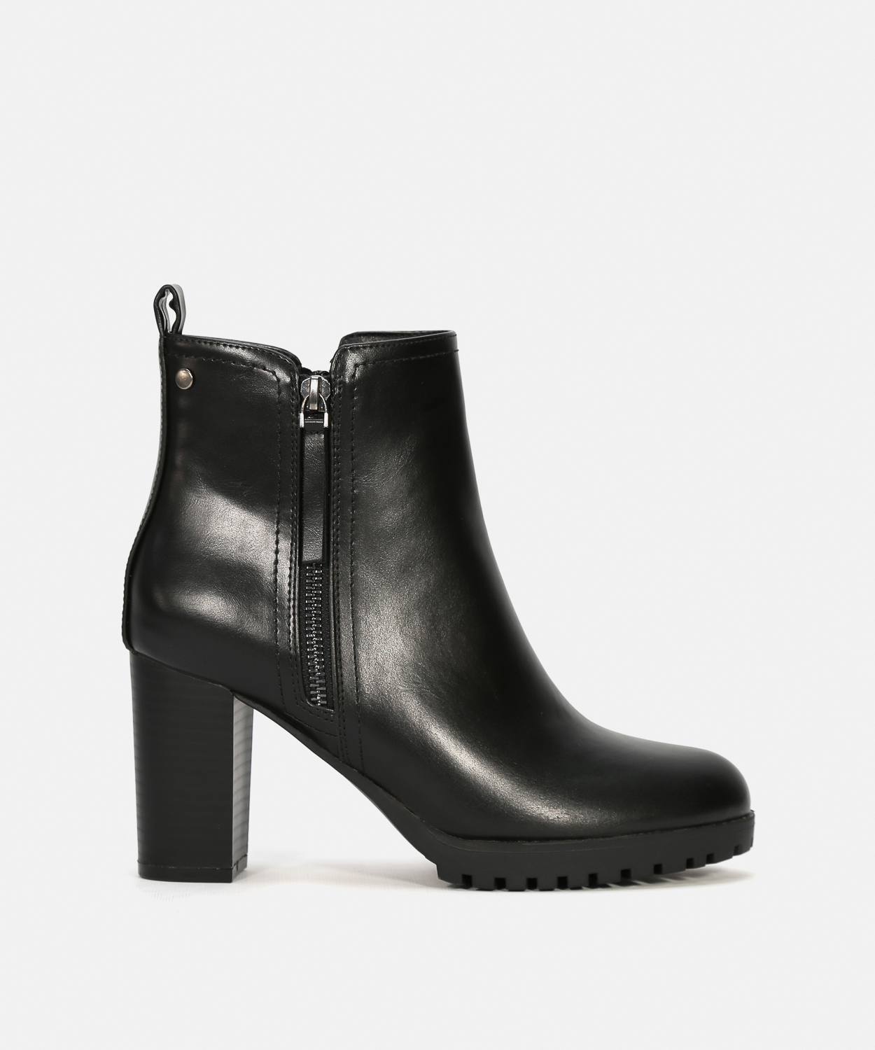 Botines tac&oacute;n cremallera image number null